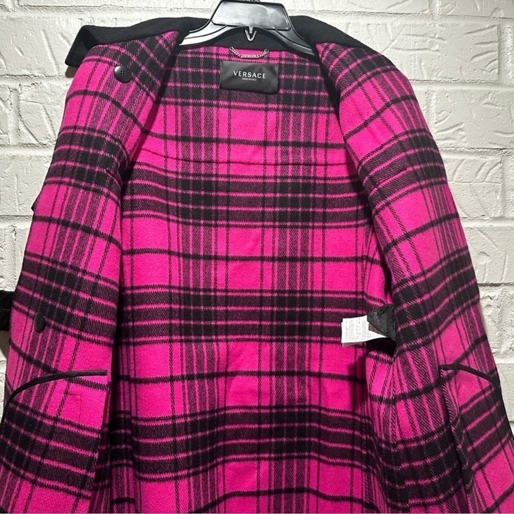 Versace Double Breasted Felt Wool Coat Size 46 - Picture 7 of 11
